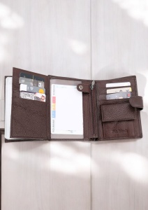 Portofel barbatesc din piele naturala R60277 maro - Img 6