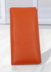 Portofel dama din piele naturala Hassion R05 orange - Img 3