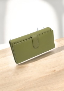 Portofel dama din piele naturala Hassion R05 verde deschis