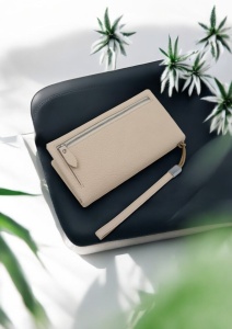 Portofel dama din piele naturala R65 crem