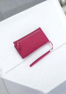 Portofel dama din piele naturala R65 fuchsia