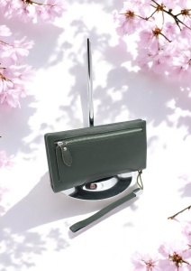 Portofel dama din piele naturala R65 verde