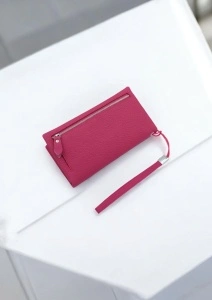 Portofel damă Hassion R65 piele naturală, fuchsia