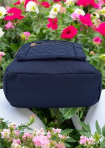 Rucsac de dama din material textil rezistent RX2282, cu manere si barete ajustabile, 34x26x10cm, Bleumarin - Img 4