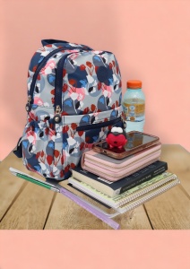 Rucsac din material impermeabil, bretele reglabile si maner R666, 32x27x13cm, - Img 7