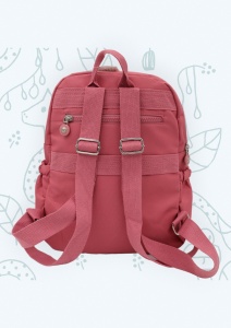 Rucsac din material impermeabil, bretele reglabile si maner R66, 32x27x13cm, Roz - Img 3