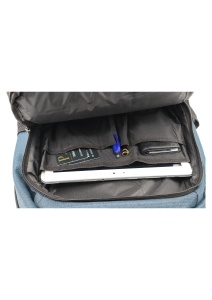 Rucsac pentru laptop R23381, bleumarin, 48x31x20cm, bretele intarite si sistem de prindere pe troler - Img 9