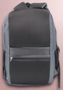 Rucsac pentru laptop R23384, impermeabil, 48x32x22cm, bretele intarite si sistem de prindere pe troler, Gri - Img 5