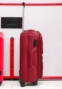Troler My Travel R001, dimensiune medie 24", 4 roti pivotante, 60x40x26cm, Rosu - Img 2