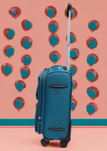 Troler My Travel R001, dimensiune mica 20", 4 roti pivotante, 50x35x25cm, Turcoaz - Img 4