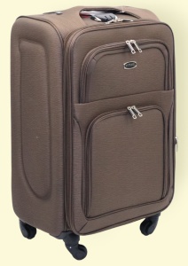 Troler My Travel R744, dimensiune medie 24", 4 roti 360, 61x41x26cm, maro - Img 2