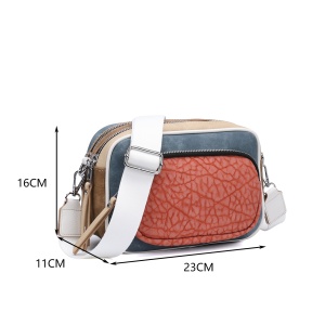 Geanta crossbody de dimensiune mica, piele ecologica, bretea extensibila si detasabila, R1358, blue - Img 4