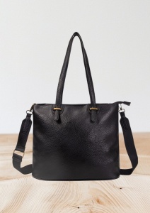 Geanta dama tip shopper, piele ecologica, R240578, negru