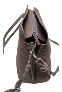 Geanta de dama crossbody, design minimalist texturat, compartimentare multipla, curea ajustabila, R87010, kaki inchis - Img 3