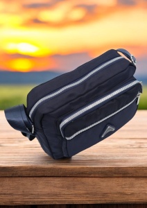 Geanta de dama tip crossbody R241, curea reglabila, 25x18x6cm, Bleumarin - Img 6