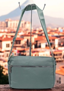 Geanta de dama tip crossbody R241, curea reglabila, 25x18x6cm, Verde deschis - Img 2