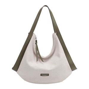 Geanta de Umar Dama Diana&Co Firenze, Stil Hobo, Canvas/PU, DJC932-2, olive