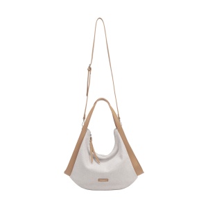 Geanta de Umar Dama Diana&Co Firenze, Stil Hobo, Canvas/PU, DJC932-2, biscuit - Img 3