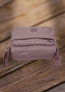 Geanta de umar femei R54 mini, comoda, material rezistent, 24x18x10cm, Lila - Img 4