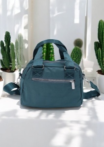 Geanta pentru femei cu manere, curea reglabila si detasabila R306, 25x16x13cm, Verde - Img 4