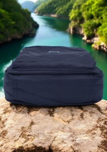 Geanta pentru femei cu manere, curea reglabila si detasabila R306, 25x16x13cm, Bleumarin - Img 6