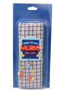 Penar pentru copii Music R7304, doua compartimente, 20x9x6cm, Albastru - Img 7