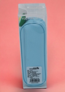 Penar pentru fete cu doua compartimente si breloc detasabil R60, 23x8x6cm, Bleu - Img 4