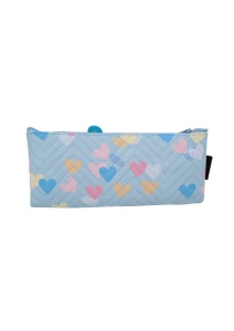 Penar pentru fete, cu inimioare, R126, 20x9x4cm, Bleu - Img 2