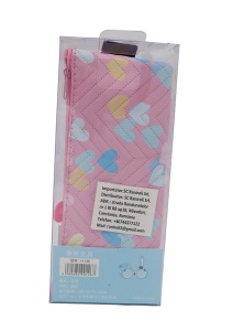Penar pentru fete, cu inimioare, R126, 20x9x4cm, Roz - Img 8