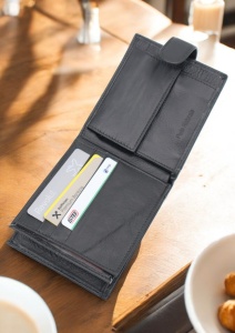 Portofel barbatesc din piele naturala R7137 gri - Img 5