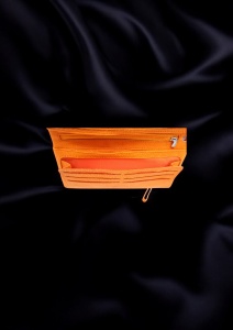 Portofel dama din piele naturala R65 orange - Img 9