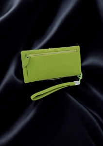 Portofel dama din piele naturala R65 verde deschis