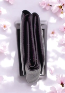 Portofel de damă din piele naturală Hassion R403 violet - Img 3