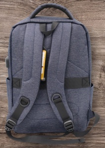 Rucsac cu port USB R7009, material textil rezistent, 42x30x14cm, Bleumarin - Img 4