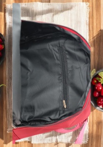 Rucsac de dama din material textil R2276, barete reglabile, compatibil A4, 34x27x12cm, Grena - Img 7
