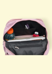 Rucsac din material impermeabil, bretele reglabile si maner R66, 32x27x13cm, Lila - Img 8
