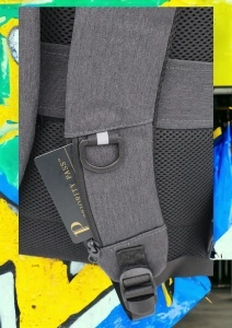 Rucsac laptop R1129 impermeabil, USB, 43x31x17 cm, gri - Img 12
