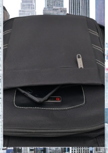 Rucsac pentru laptop R998155, negru, 49x35x21cm, bretele intarite si sistem de prindere pe troler - Img 8