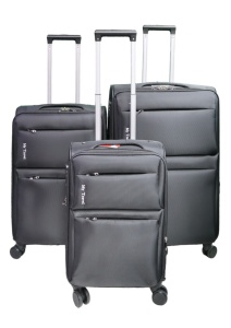 Set trolere My Travel R001, trei dimensiuni 20", 24", 28", Negru