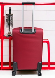 Troler My Travel R001, dimensiune medie 24", 4 roti pivotante, 60x40x26cm, Rosu - Img 3