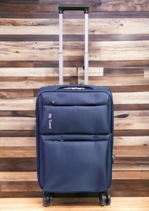 Troler My Travel R001, dimensiune mica 20", 4 roti pivotante, 50x35x25cm, Bleumarin