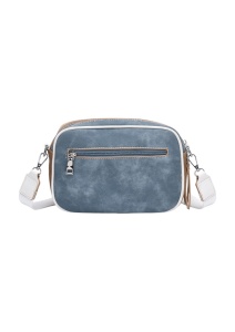 Geanta crossbody de dimensiune mica, piele ecologica, bretea extensibila si detasabila, R1358, blue - Img 5