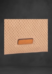 Geanta dama tip shopper, piele ecologica, model cu perforatii, R2500700999, apricot - Img 3