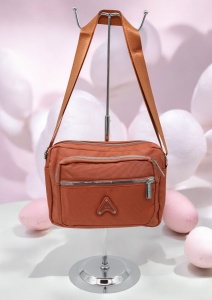 Geanta de dama tip crossbody R241, curea reglabila, 25x18x6cm, Portocaliu