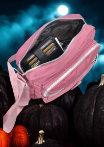 Geanta de dama tip crossbody R241, curea reglabila, 25x18x6cm, Roz inchis - Img 7