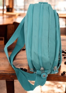 Geanta de umar femei R54 mini, comoda, material rezistent, 24x18x10cm, Verde - Img 3