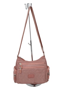 Geanta de umar pentru femei R2242, material rezistent, curea reglabila, 27x18x10cm, Roz