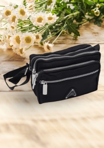 Geanta de umar pentru femei R88014, curea reglabila, 19x12x8cm, Negru - Img 4
