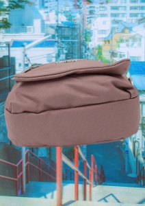 Geanta pentru femei R1311, cu manere si curea din material textil, 19x16x7cm, Roz - Img 6