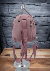 Mini rucsac multifunctional R60, material impermeabil, curea reglabila si detasabila, 20x19x11cm, Lila - Img 4